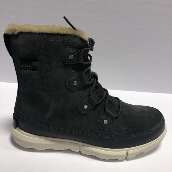 Sorel Women's Explorer Joan II, Gray Waterproof Winter Boots, Size 10M